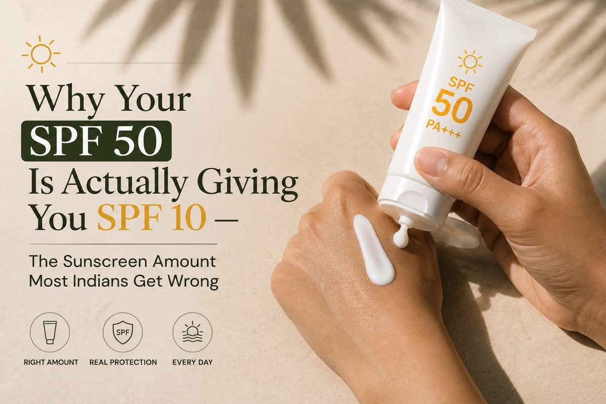 Why Your SPF 50 Is Actually Giving You SPF 10 — The Sunscreen Amount Most Indians Get Wrong